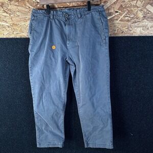 Chubbies Mens Everywear Pants Gray Elastic Waist Chino Trousers FH24CA2421 34x22